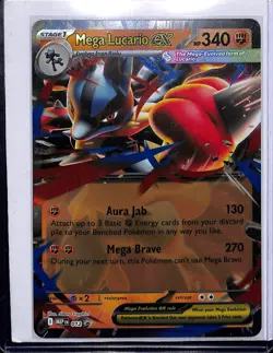 2025 Pokemon Mega Evolution Mega Lucario ex Oversized Black Star Promo #012 - Image 1