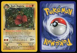 Dark Dugtrio 6/82 Rare Team Rocket Holo 1st Edition Pokemon - Image 3