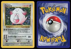 Chansey 3/102 SHADOWLESS Holo Rare Base Set Pokemon - Image 3