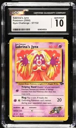 Pokemon Sabrina's Jynx 2000 Gym Challenge 57/13 CGC 10 - Image 1