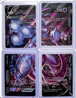 2021 Pokemon SWSH Mewtwo V-Union Black Star Promo Set of 4 #SWSH159 - #SWSH162 - Image 1