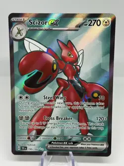 Scizor EX 195/162 Full Art Holo Temporal Forces NM/M Pokemon TCG Card - Image 1