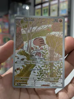 Pokemon Card 2025 SWINUB Illustration Rare IR 165/159 Journey Together NM/M - Image 2
