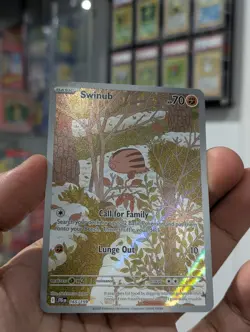Pokemon Card 2025 SWINUB Illustration Rare IR 165/159 Journey Together NM/M - Image 3