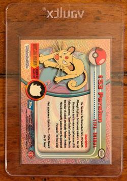 1999 Topps Pokemon Persian #53 TV Animation Edition Blue Logo 1st Series - Image 2