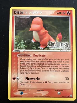 2007 Origins International Game Expo Ditto Charmander 61/113 Pokemon Promo Card - Image 2