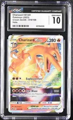 Pokemon Charizard VSTAR 2023 Crown Zenith 019/159 CGC 10 - Image 1