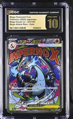 Pokemon Mega Charizard X ex 2025 JPN Mega Dream ex 223/193 CGC PRISTINE 10 - Image 1
