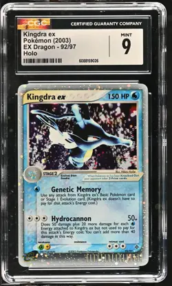 CGC 9 MINT Kingdra ex 2003 EX Dragon 92/97 Holo Pokemon Card - Image 1
