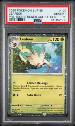 2025 POKEMON SVP EN-SV BLACK STAR PROMO #170 LEAFEON PSA 10 - Image 1