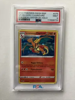 Pokemon TCG - Special Delivery Charizard SWSH075 Sword & Shield Promo Holo PSA 9 - Image 1