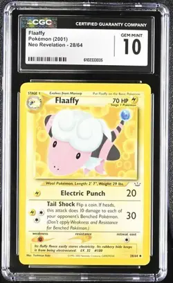Pokemon Flaaffy 2001 Neo Revelation 28/64 CGC 10 - Image 1
