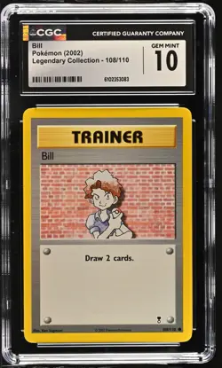 Pokemon 2002 Bill Legendary Collection 108/110 CGC 10 - Image 1