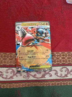 Mega Lucario Ex Pokemon Prize Pack Series 8 Promo Pokemon Card NM - Image 1
