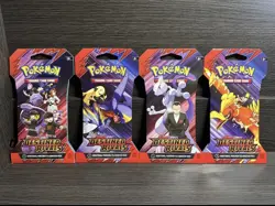 Pokemon TCG Destined Rivals - Lot of 4 Sleeved Booster Packs - ART SET - NEW - Image 1