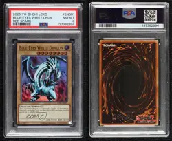 Blue-Eyes White Dragon YuGiOh Legendary Collection Kaiba Reprint PSA 8 - Image 3