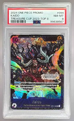 8567 Kaido 2024 Japanese One Piece 2023 Treasure Cup Top 8 Promo OP01-094 PSA 8 - Image 1