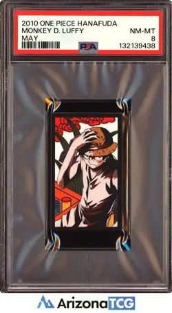 One Piece 2010 Monkey D. Luffy May One Piece Hanafuda PSA 8 - Image 1