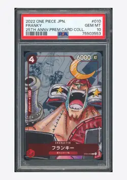 One Piece PSA 10 Franky C Promo 2022 ST01-010 25th Anniversary Japanese - Image 1