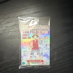 Bandai One Piece CCG Monkey.D.Luffy US Voyage Promo Full Art Holo Card - Image 1