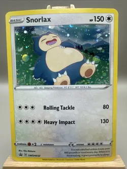 Pokemon Snorlax SWSH032 SWSH: Sword & Shield Promo Cards Holo LP - Image 1