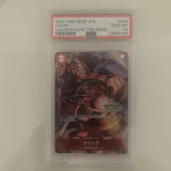 PSA 10 One Piece Card Usopp OP01-004 R 2022 Championship Top Prize Japanese - Image 1