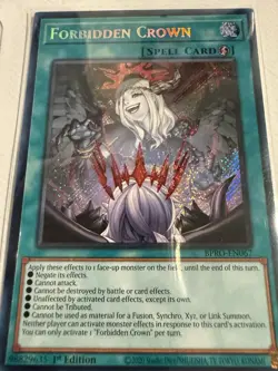 Konami Forbidden Crown Spell Card 1st Edition Holo BPRO-EN067 Yu-Gi-Oh! - Image 3