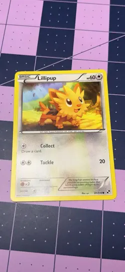 Pokemon TCG Lillipup 81/114 Black & White Regular Card - Image 1