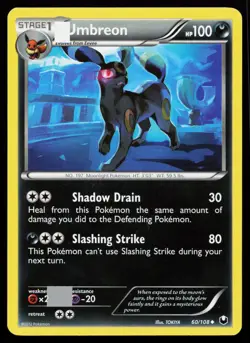 Umbreon (60) 60/108 Uncommon Dark Explorers Pokemon Card - Image 1