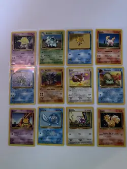Vintage WOTC Pokemon TCG Non Holo Rare - Lot of 12 Cards NM-LP+ - Image 1