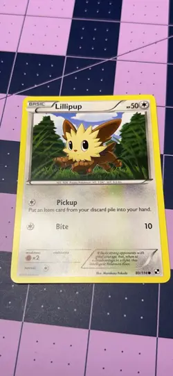 Pokemon TCG Lillipup 80/114 Black & White Regular Card - Image 1