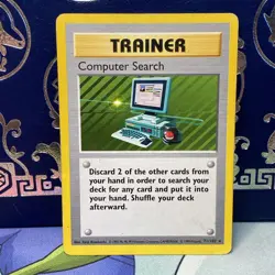 Computer Search 071/102 Base Set (Shadowless) Pokemon Card MP - Image 1