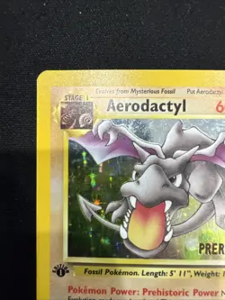 Aerodactyl Prerelease Holo 1st Edition Fossil Card 1/62 - Image 4