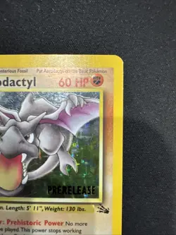 Aerodactyl Prerelease Holo 1st Edition Fossil Card 1/62 - Image 5