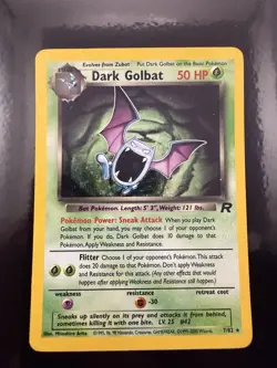 Dark Golbat Holo Rare Team Rocket 7/82 - WOTC 1999 - Vintage Pokemon Card LP/NM - Image 2