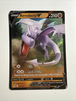 Aerodactyl V 092/196 Lost Origin Ultra Rare Holo Pokemon TCG Card NP - Image 1