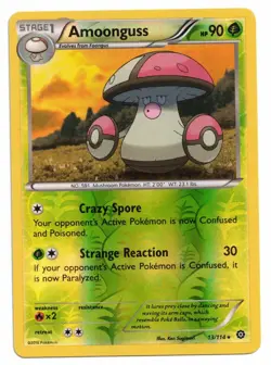 Pokemon Card: Amoonguss REVERSE HOLO 13/114 XY Steam Siege Rare! EX - Image 1