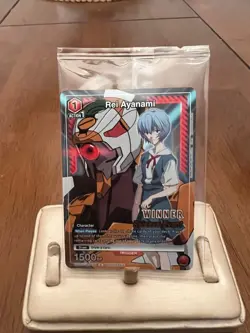 Union Arena TCG Rei Ayanami Release Event Winner Card Foil UEPR/EVA-1-070 - Image 1