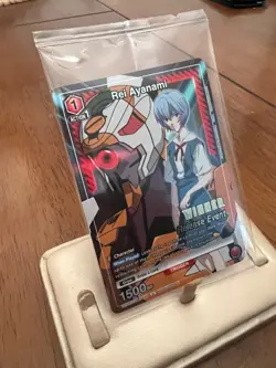 Union Arena TCG Rei Ayanami Release Event Winner Card Foil UEPR/EVA-1-070 - Image 4