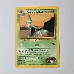 Brock’s Golbat Pokemon Card Gym Heroes 39/132 WOTC Uncommon Vintage TCG - Image 2