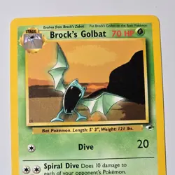Brock’s Golbat Pokemon Card Gym Heroes 39/132 WOTC Uncommon Vintage TCG - Image 3