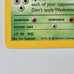 Brock’s Golbat Pokemon Card Gym Heroes 39/132 WOTC Uncommon Vintage TCG - Image 5