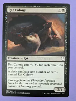 MTG Magic The Gathering: Dominaria: Rat Colony #101/269 Common - NM - Image 1