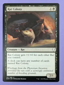 MTG Magic The Gathering: Dominaria: Rat Colony #101/269 Common - NM - Image 3
