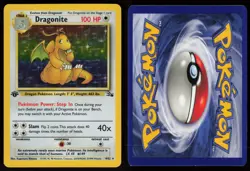 Dragonite 4/62 Rare Fossil Holo 1st Edition Pokemon - Image 3