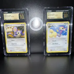 Pokemon Aipom Majestic Dawn 50/100 & 51/100 CGC Pristine 10 Gold Label Slab Duo - Image 1