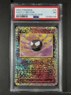 Gastly Reverse Foil #76 2002 Pokemon Legendary Collection PSA 7 250001 - Image 1