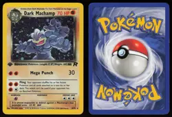 Dark Machamp 10/82 Rare Team Rocket Holo 1st Edition Pokemon - Image 3