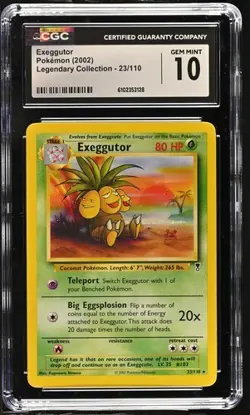 Pokemon Exeggutor 2002 Legendary Collection 23/110 CGC 10 - Image 1