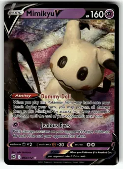 Mimikyu V 062/163 SWSH05: Battle Styles NM Pokemon Card TCG - Image 1